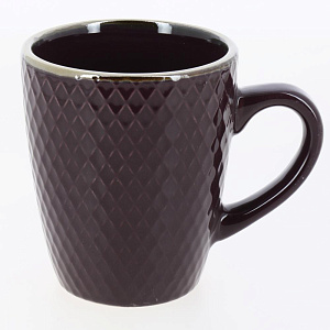 Кружка 385мл LUCKY Точки металлическая кайма фиолетовый керамика 000000000001211246