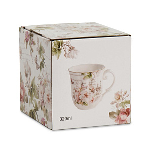 Кружка 320мл Пион подарочная упаковка фарфор 000000000001224411