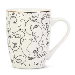 Кружка 350мл Лица керамика 000000000001220642