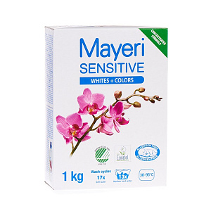 Экологичный гипоаллергенный стриальный порошок Mayeri 1 кг. Без красителей, ароматизаторов,, фосфатов, без оптических отбеливателей 000000000001195423