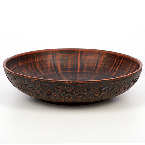 Миска для вареников 1,4л дымленая керамика 000000000001211403