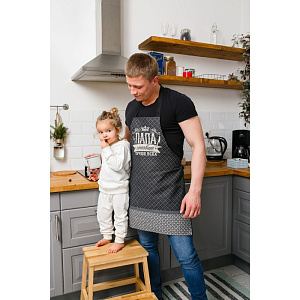 Фартук "Доляна" Папа готовит лучше всех, 60х70 см, 100% хл, 160г/м2   4136458 000000000001185470