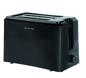 Тостер VITEK, мощность 750Вт, количество отделений 2, термоизолированный корпус, вес  1,1 кг, длина сетевого шнура 1 м, VT-7159 000000000001193151