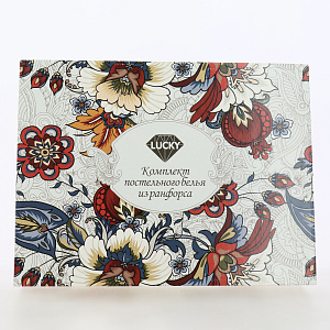 Комплект постельного белья 1,5-спальный LUCKY Калейдоскоп 1 наволочка 50х70см розовый/желтый ранфорс 80% хлопок 20% полиэстер 000000000001213461