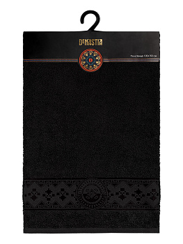 Полотенце 100х150см DE'NASTIA ТАЛИСМАН 1 черный хлопок-100% 000000000001215360