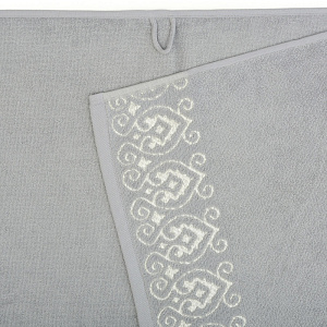 Полотенце махровое 100х150см LUCKY Итальянский бордюр светло-серый хлопок 100% 000000000001212851