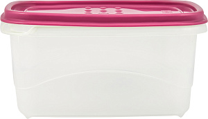 Емкость для продуктов Plast Team PATTERN FLEX с гибкой полиэтиленовой крышкой прямоугольный пурпурный 0,6л 143х100х72мм PT1131/КПУР-20 000000000001201373