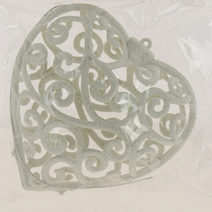 Украшение декоративное на ёлку Сердце 9см R010502 000000000001192237