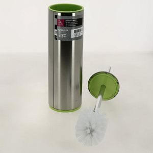 Ёрш для унитаза из нержавеющей стали матовый корпус салатовая вставка PRIMANOVA M-E42-30-05 000000000001201709