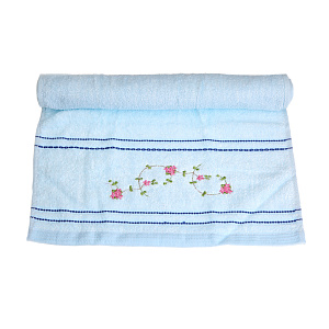 Полотенце махровое Маргаритки Любимый дом, голубой, 35?70 см 000000000001125103