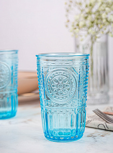 ROMANTIC Набор стаканов 4шт 340мл голубой BORMIOLI ROCCO стекло 000000000001206448