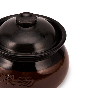 Горшок для запекания 1,1л коричневый глазурованная керамика 000000000001217289