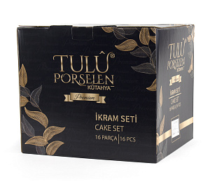 Набор столовой посуды 16 предметов TULU PORSELEN Galaxy milky/bordeaux фарфор 000000000001216218