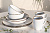 Тарелка суповая 20,7см 500мл LUCKY Точки металлическая кайма белый керамика 000000000001211232