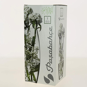 Ваза стеклянная бочка высотой 26 см, Тонировка Дикая слива, золотой ободок.7736/250/rt009 000000000001191043