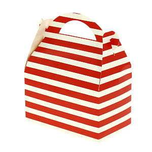 Коробка большая 20х25см 6шт красная полоска R010049 000000000001174069