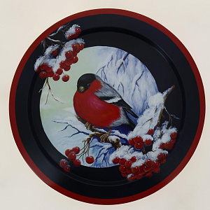 Поднос жестяной круглый Зима Микс Ц-379-01106 000000000001153186