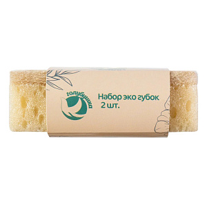 Набор губок 10х6,5х3см/2шт ГОЛУБУШКА ЭКО Натуральная чистота поролон/абразив 000000000001223303