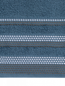 Полотенце махровое LUCKY Бордюр точки 450gsm 70x140 100% хлопок, темно-синий D100404 000000000001227654