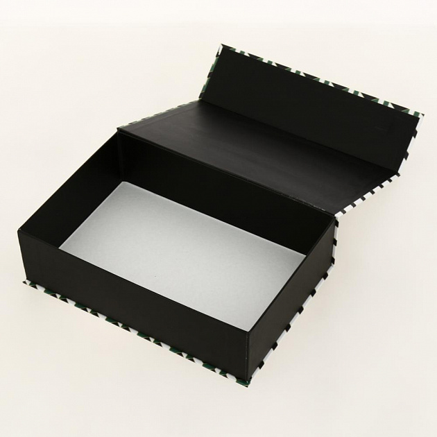 Коробка подарочная на магните с перекидной крышкой «3D» 250x170x70мм черный прямоугольник мелованная бумага Д10303П.012/1.2 000000000001205119