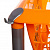 Этажерка универсальная 3 полки 44x30,4x66,5см MARTIKA Джета на колесиках оранжевая пластик 000000000001138464