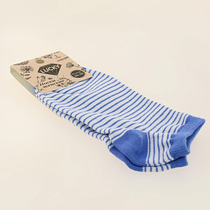 Носки женские р.36-39/23-25 LUCKY заниженные принт синий 000000000001184371