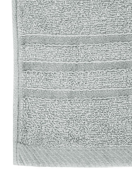 Полотенце махровое 50х90см СОФТИ бордюр 3 полоски серый хлопок 100% 000000000001212207