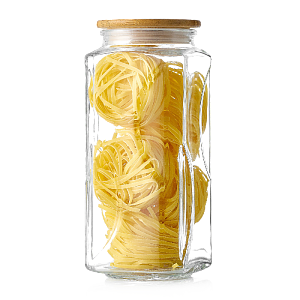 Емкость для сыпучих продуктов 1,35л ESPRADO Bambu с бамбуковой крышкой стекло 000000000001178527