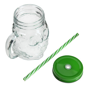 Кружка-банка 400мл Сова стекло 000000000001170139