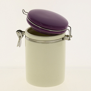 Банка для сыпучих продуктов 850мл Слива с клипсой подарочная упаковка 000000000001177428