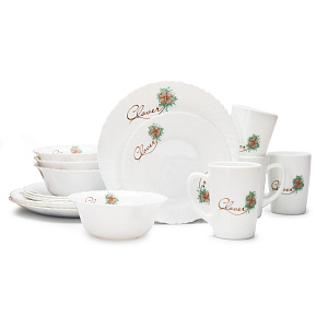 Набор столовой посуды 16 предметов FARFORELLE Клевер стеклокерамика 000000000001217510