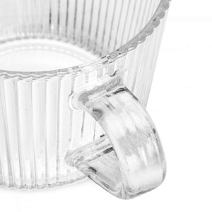 Кружка 420мл FORA Грани прозрачная стекло 000000000001221927