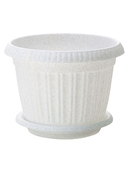 Горшок для цветов Таити D 200 mm с подставкой №4 мраморный 2,6л ING41020FМР 000000000001194537