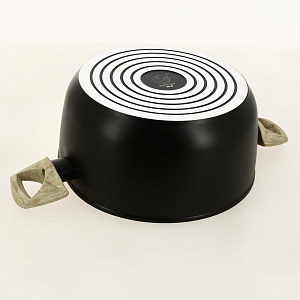 Кастрюля 4,7л/24см TVS Le Giuste бакелитовая ручка Soft Touch алюминий 000000000001203348