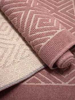 Коврик универсальный 80х150см LUCKY РОМБЫ розовый 100%хлопок 000000000001187173