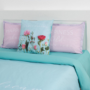 КПБ 1,5сп "Этель" Flowers dream 143х215см,150х214см,50х70-2шт,100%хл.ранфорс 4154837 000000000001188322