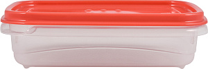 Контейнер для продуктов Plast Team PATTERN FLEX, с гибкой полиэтиленовой крышкой, прямоугольный, коралловый, 0,3л, 143х100х40 (PT1130) 000000000001201519