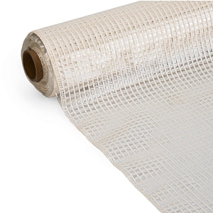 Клеенка столовая 1,37х20м сетка отрезная молочный ПВХ 000000000001225614