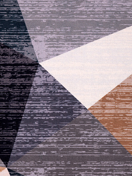 Коврик придверный 50x80см LUCKY Треугольники серый/коричневый полиэстер 000000000001211915