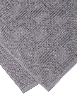 Простыня махровая 150x200см DE'NASTIA серый жаккард хопок 000000000001207126