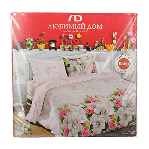 Комплект постельного белья Нежный Сон Любимый Дом, евро, 2 наволочки 70Х70 см, хлопок 000000000001147989