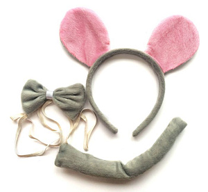 Маскарадный набор Мышонок (галстук, ободок, хвостик) (полиэстер) / 21х1,5х19см арт.78192 000000000001191298