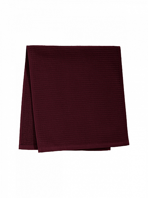 Полотенце кухонное DeNASTIA вафля/махра 470gsm 35x75, хлопок, винный D100416 000000000001227644