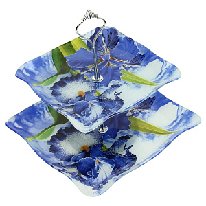 Двухъярусная фруктовница Цветы Olaff 000000000001163547