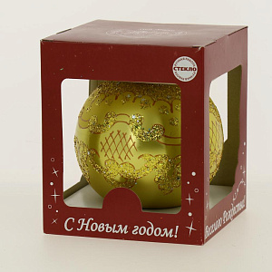 Декоративное украшение 10см Шар 5 БИРЮСИНКА Торжество стекло 000000000001075078