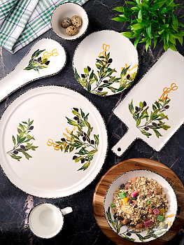 Блюдо сервировочное 17х26смCERA TALE Оливки прямоугольное глазурованная керамика 000000000001210412