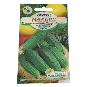 Семена Огурец Малыш 10шт пч Р (ссс) ЛИДЕР ПРОДАЖ! СС000217 пакет 000000000001195234