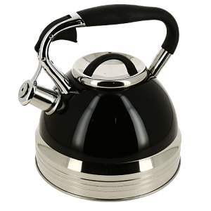 Чайник со свистком 3500мл GUTERWAHL нейлоновая ручка капсульное дно стенки корпуса 0,4мм дно 1,1мм подарочная упаковка нержавеющая сталь 126-18012 000000000001204050