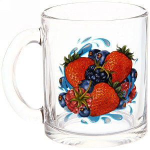 ЧАЙНАЯ ЯГОДЫ Кружка 320мл ОСЗ в ассортименте стекло 000000000001219523