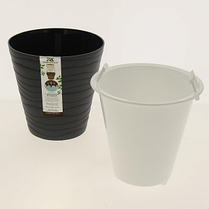 Кашпо Валенсия 2л D15,5 H16 антрацит 000000000001185583